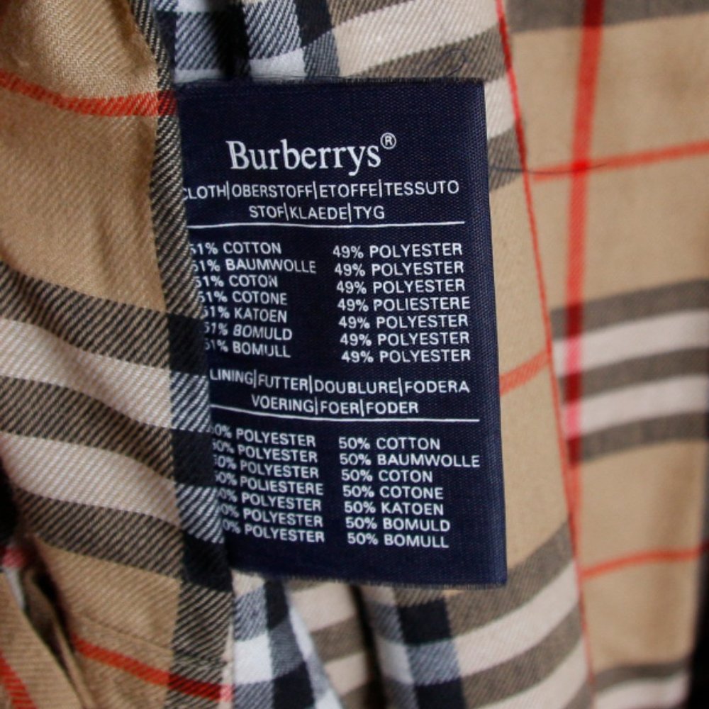 Burberry Vintage Double Breasted Trench Coat Nova Check Lining 54 Short Men's - Picture 4 of 14